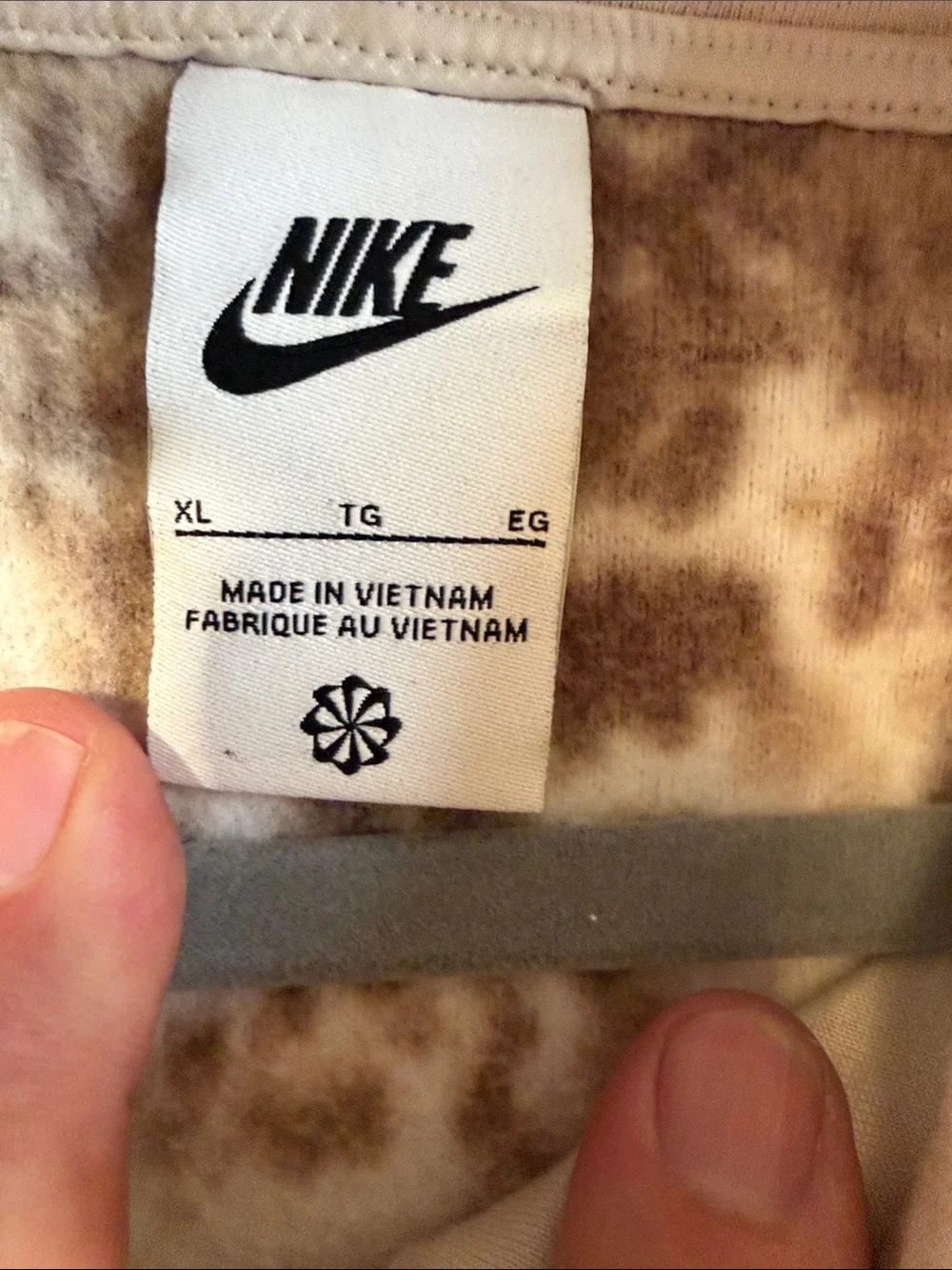 Nike  Sherpa Hoodie Jacket in Cream & Brown